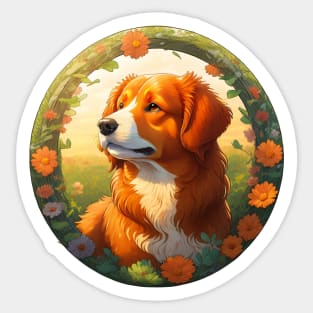 Nova Scotia Duck Tolling Retriever In Spring Sticker